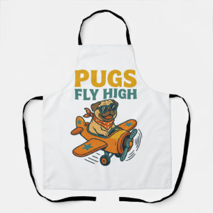 Pugs Fly High Apron
