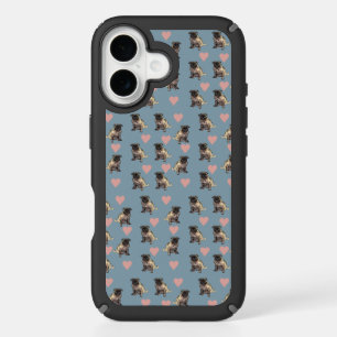 Pugs & hearts iPhone 16 case