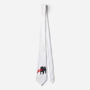 Pugs in Red Scarf Neck Tie