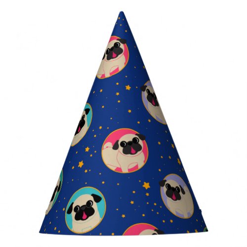 Pugs In The Stars Pattern Party Hats