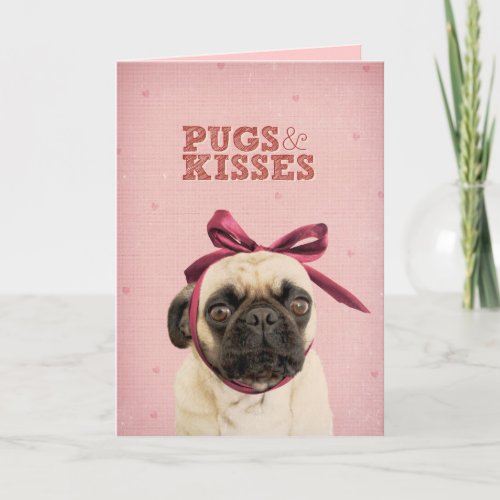 Pugs  Kisses by itslolathepug Holiday Card