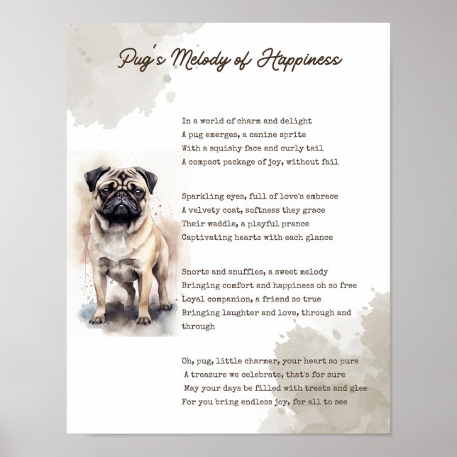 Pug's Melody of Happiness Poster (Front)