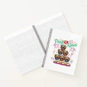 Pugs N Kisses Pug Dog Lover Notebook