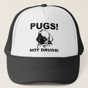 Pugs Not Drugs Funny Ball Cap Hat