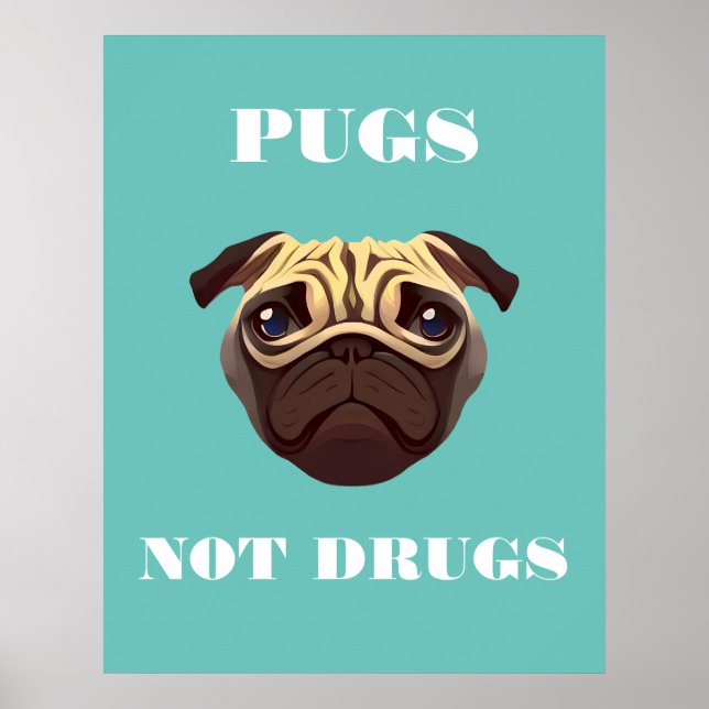 Pugs not drugs poster (Front)