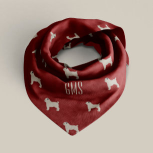 Pugs Pattern Monogrammed Bandana