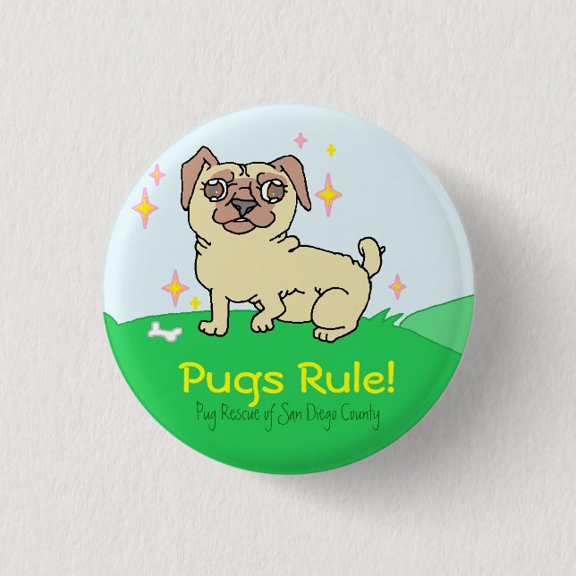 Pugs Rule! Buttons (Front)