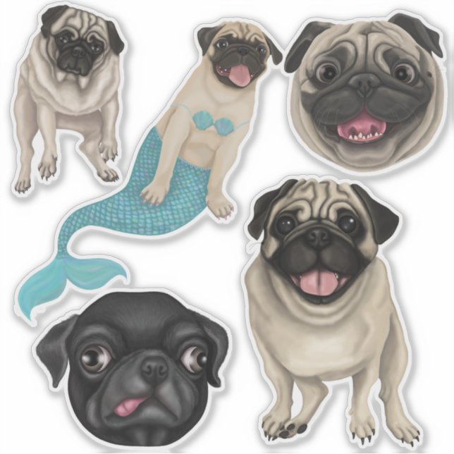 Pugs Sticker (Front)