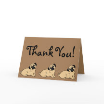 Pugs Thank You Card