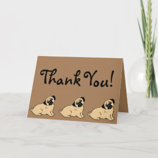 Pugs Thank You Card
