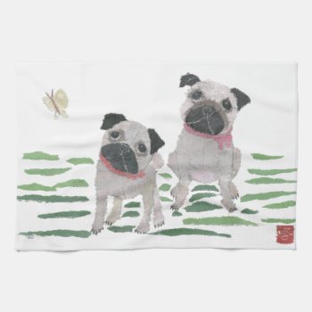 Pugs Towel by BlessHue at Zazzle