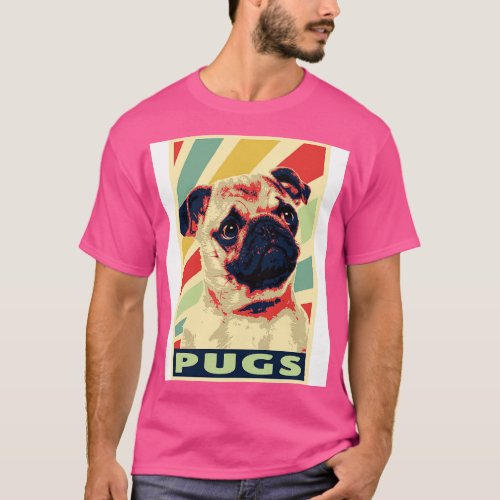 Pugs Vintage Colors T_Shirt