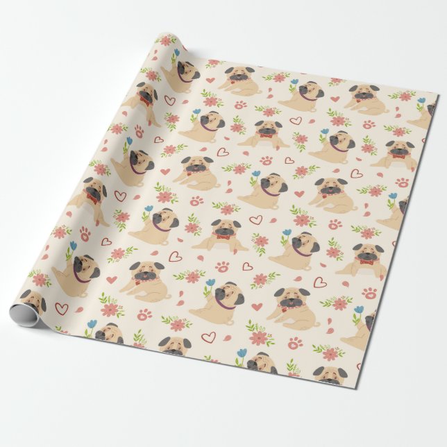 Pugs Wrapping Paper (Unrolled)