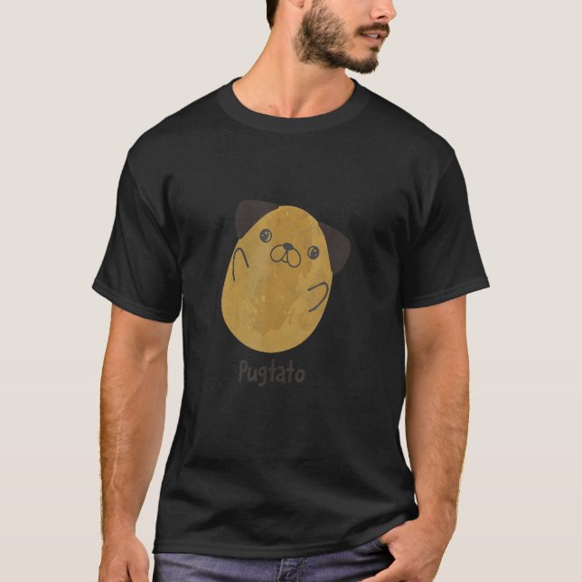 Pugtato  and Cute Pug and Potato T-Shirt (Front)