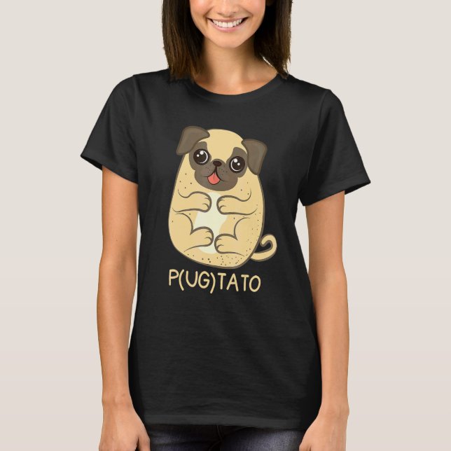 Pugtato Pug  Potato Pug Dog Pug T-Shirt (Front)