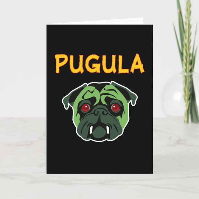 Pugula the Vampire Dog (blank) Card (Front)