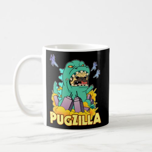 Pugzilla Monster Pug Pugging Creature Dog Puggle P Coffee Mug