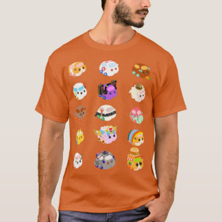 Pui Pui Molcar Assorted Characters Black  T-Shirt