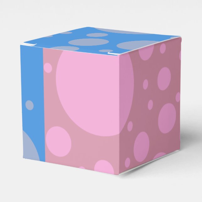 Puink & Blue Dots Favor Box (Front Side)