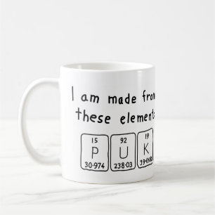 Puk periodic table name mug