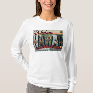Pukalani, Hawaii - Large Letter Scenes T-Shirt