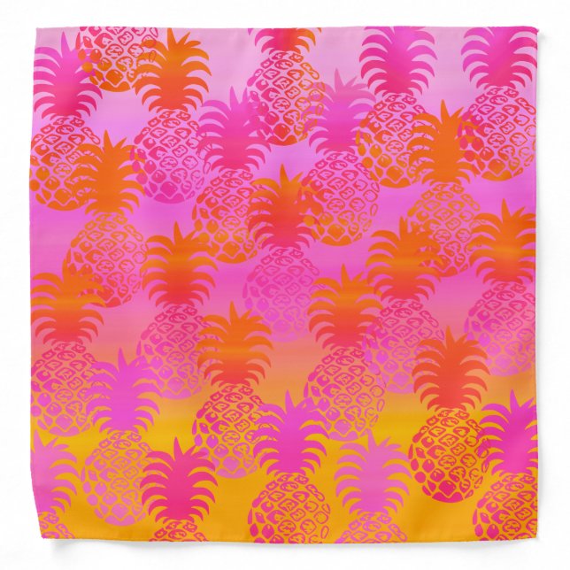 Pukana Hawaiian Pineapple Sunset Blend Bandana (Front)