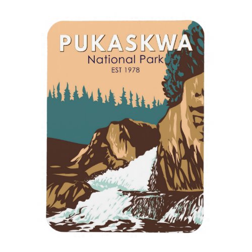 Pukaskwa National Park Canada Travel Art Vintage Magnet