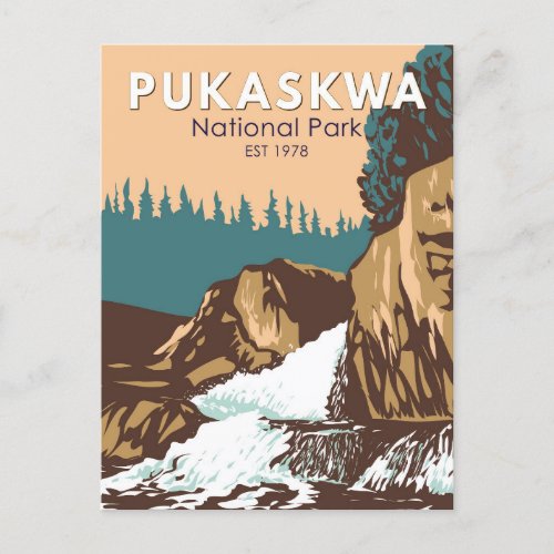 Pukaskwa National Park Canada Travel Art Vintage Postcard