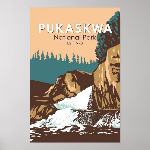 Pukaskwa National Park Canada Travel Art Vintage Poster