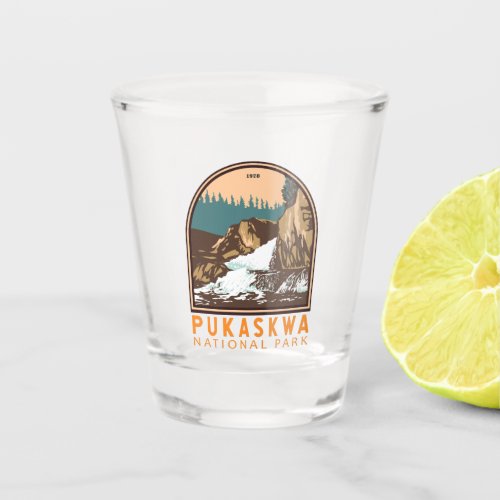Pukaskwa National Park Canada Travel Art Vintage Shot Glass