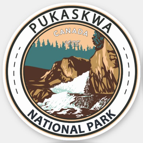 Pukaskwa National Park Canada Travel Art Vintage Sticker