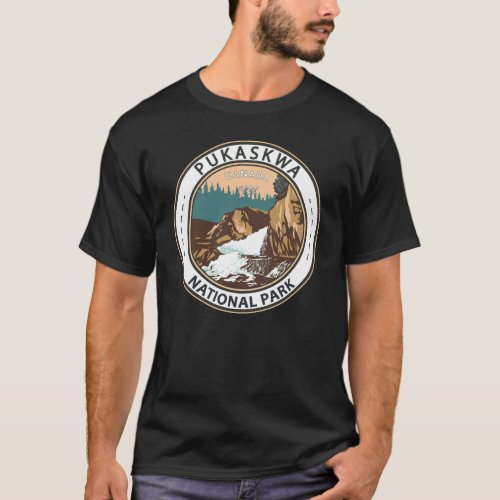Pukaskwa National Park Canada Travel Vintage Badge T_Shirt