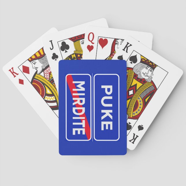 Puke (2), Road Signs, Albania Poker Cards (Back)