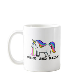 Puke & Rally Rainbow Unicorn Mug | Pixel Party