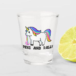 Puke & Rally Rainbow Unicorn Shot Glass | Pixel
