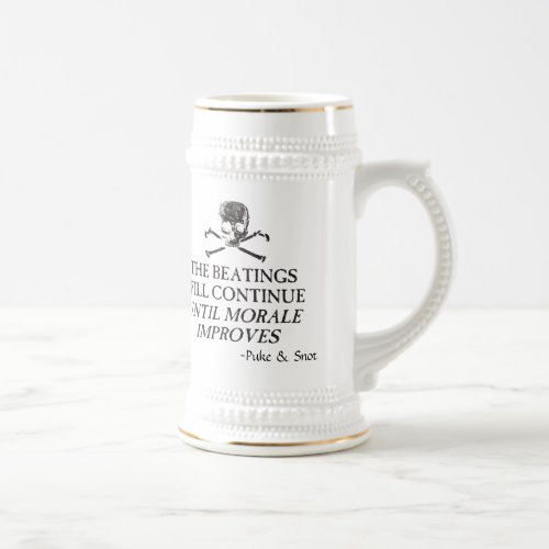 Puke  Snot  The Beatings Will Continue Beer Stein