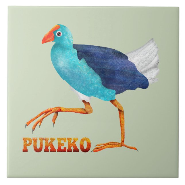 Pukeko Ceramic Tile (Front)