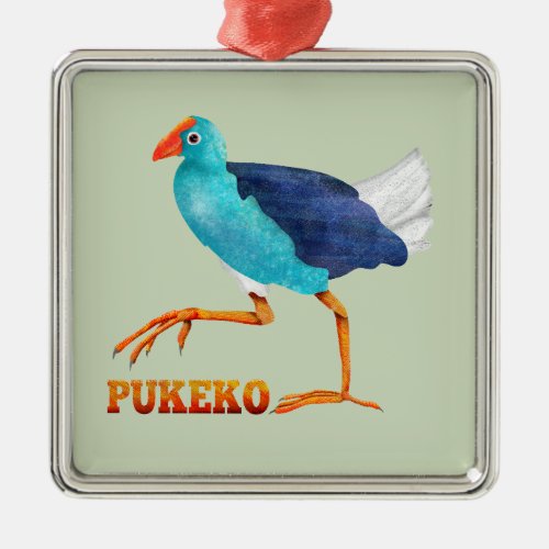 Pukeko Metal Ornament