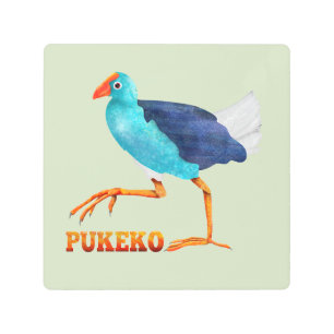 Pukeko Metal Print