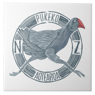 Pukeko New Zealand bird Ceramic Tile