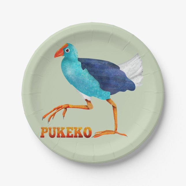 Pukeko Paper Plates (Front)