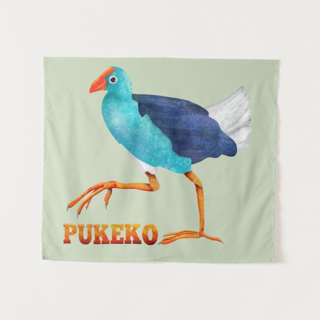 Pukeko Tapestry (Front (Horizontal))