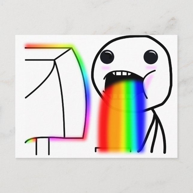 Pukes Rainbows Postcard (Front)