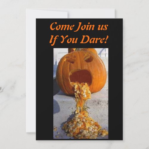 PUKING PUMPKING HALLOWEEN INVITE