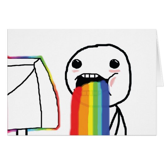 Puking Rainbows Cards (Front Horizontal)