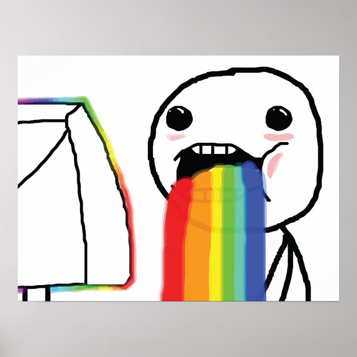 Puking Rainbows Print