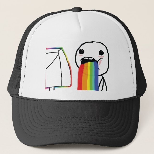 Puking Rainbows Trucker Hat (Front)