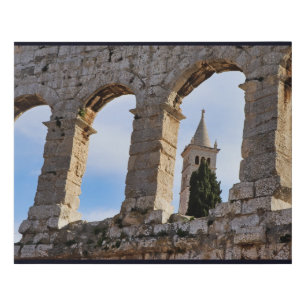Pula Arena Croatia Faux Canvas Print