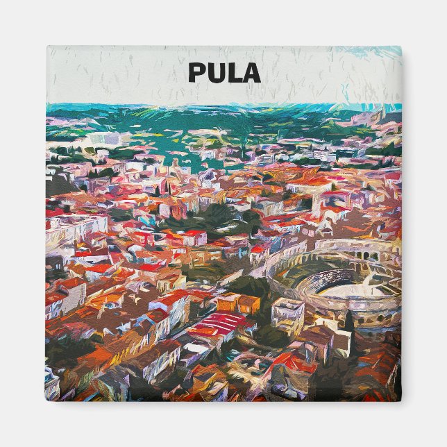 Pula Croatia City View Painting Magnet (Front)