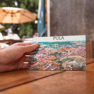 Pula Croatia City View Painting Postcard